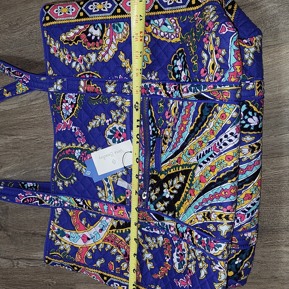Vera Bradley Women's Blue and Pink Patterned Tote Nwt - Picture 3 of 4
